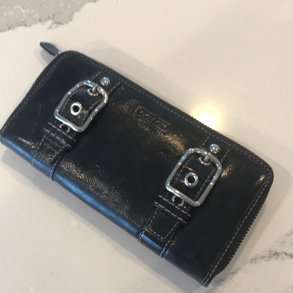 Coach Handbags - Coach patent leather black wallet Coach Handbags - Coach patent leather black wallet